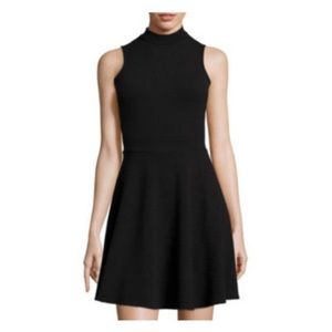 Decree mock-neck fit and flare tank top dress